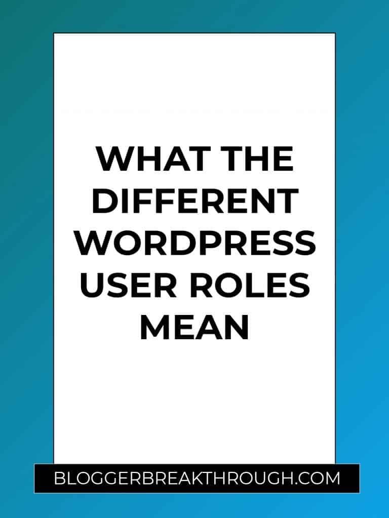 What The Different Wordpress User Roles Mean